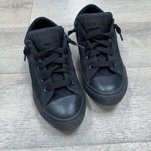 Boys Converse black shoes size 2